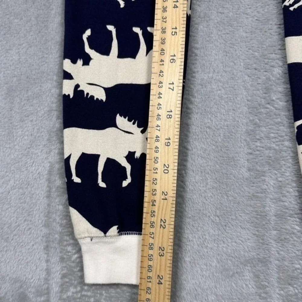 Lazy‎ One Kids Blue Moose Flapjacks Pajamas One Piece Size 8 Sleepwear